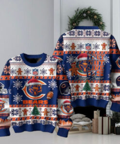 Chicago Bears They Not Like Us Christmas Happy Holidays Ugly Sweater