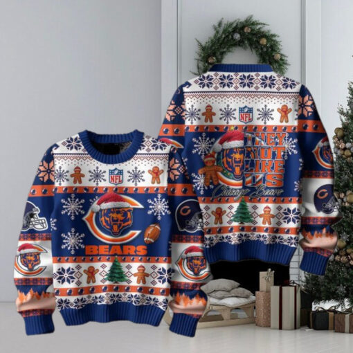 Chicago Bears They Not Like Us Christmas Happy Holidays Ugly Sweater