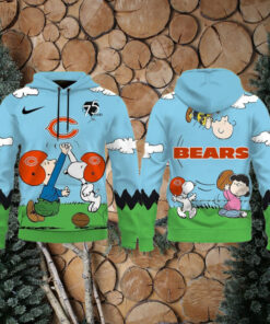 Chicago Bears X Snoopy Peanuts 75th Anniversary Hoodie