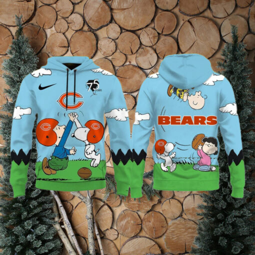 Chicago Bears X Snoopy Peanuts 75th Anniversary Hoodie