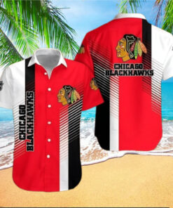 Chicago Blackhawks Bold Stripes Hawaiian Shirt