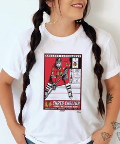 Chicago Blackhawks Chris Chelios Jersey Retirement Night United Center Chicago, IL 2.25.24 poster shirt