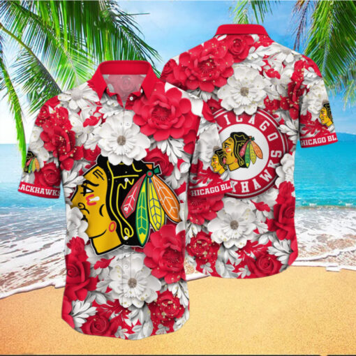 Chicago Blackhawks Golden Edge Hawaiian Shirt