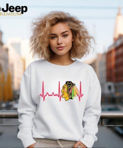 Chicago Blackhawks Heartbeat T Shirt, Heartbeat Hockey 2024 Shirt