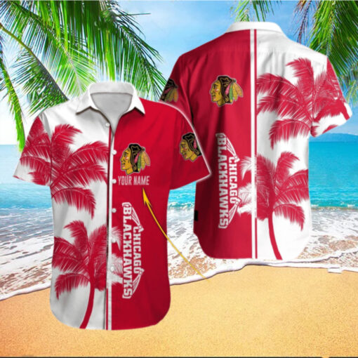 Chicago Blackhawks Palm Paradise Custom Hawaiian Shirt