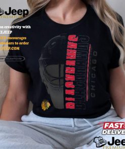 Chicago Blackhawks Starter Half Helmet Logo T Shirt