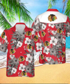 Chicago Blackhawks Tropical Elegance Hawaiian Shirt