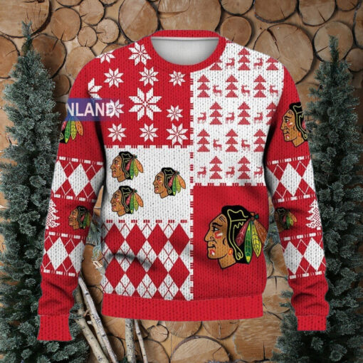 Chicago Blackhawks Ugly Sweater Christmas