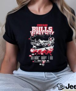 Chicago Bulls Bleacher Report x Mitchell and Ness Unisex World Tour T Shirt