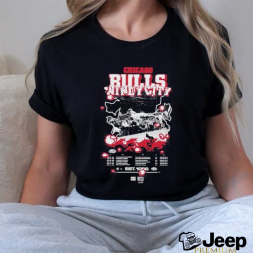 Chicago Bulls Bleacher Report x Mitchell and Ness Unisex World Tour T Shirt