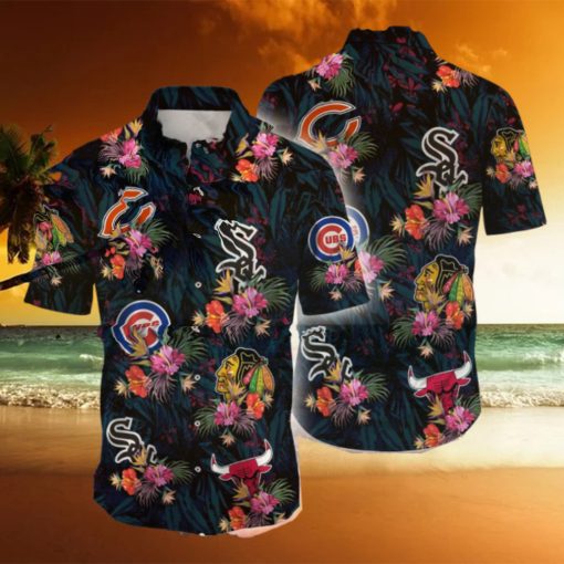 Chicago Bulls Chicago Cubs Chicago White Sox Chicago Blackhawks Hawaiian Shirt