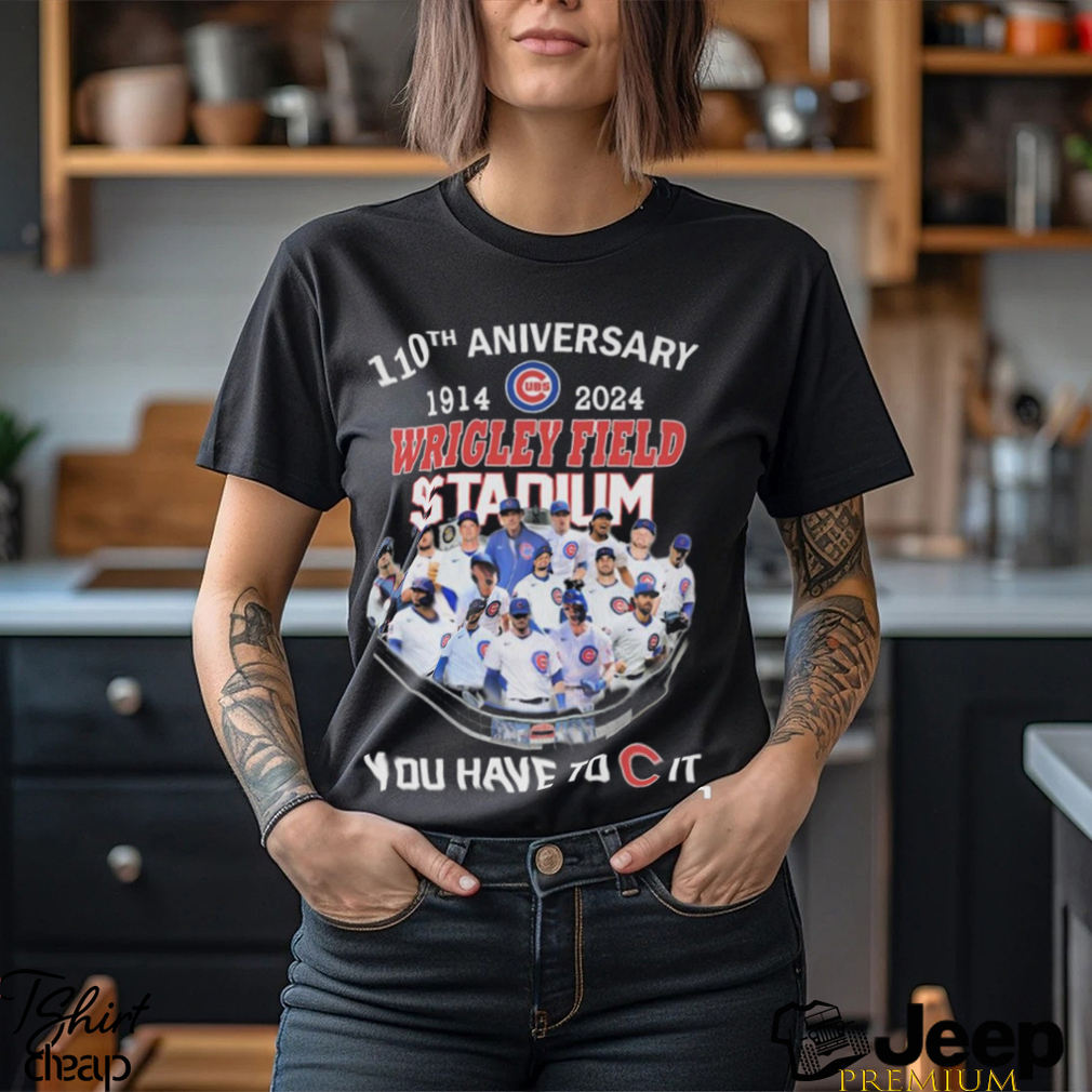 Chicago Cubs 110th Anniversary 1914 2024 Wrigley Field Stadium T Shirt -  teejeep