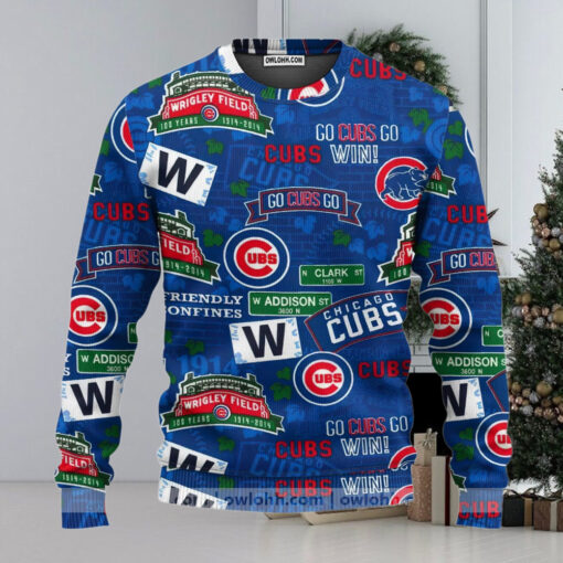 Chicago Cubs Baseball  Ugly Christmas Sweaters