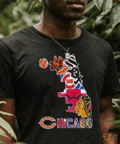Chicago Map Sports Teams Logo Shirt