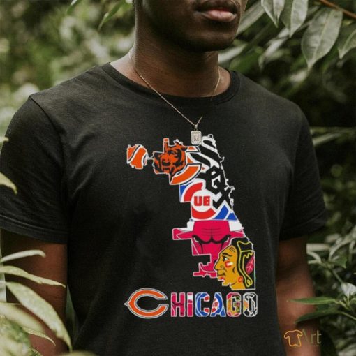 Chicago Map Sports Teams Logo Shirt