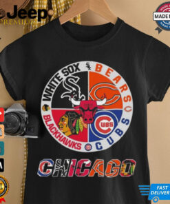 Chicago White Sox Bears Cubs Blackhawks Logo 2024 Shirt