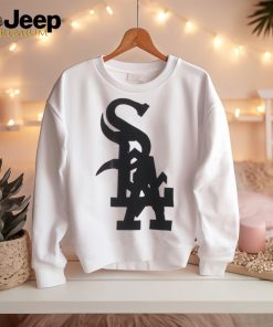 Chicago White Sox and Los Angeles Dodgers logo nested together shirt