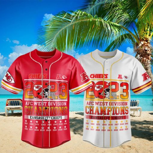 Chiefs 2023 AFC West Division Champions Baseball Jersey