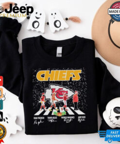 Chiefs Christmas Abbey Road Isiah Pacheco Travis Kelce Patrick Mahomes And Andy Reid Shirt