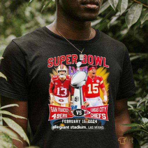 Chiefs Patrick Mahomes And 49ers Brock Purdy Super Bowl LVIII Matchup Shirt