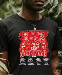 Chiefs Super Bowl LIV Champions 2021 signatures shirt