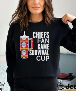 Chiefs fan game survival cup shirt