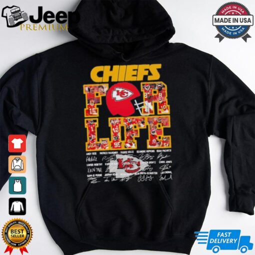 Chiefs for life players signatures shirt