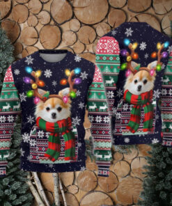 Chihuahua Christmas Ugly Sweater, Santa Hat Dog Sweater