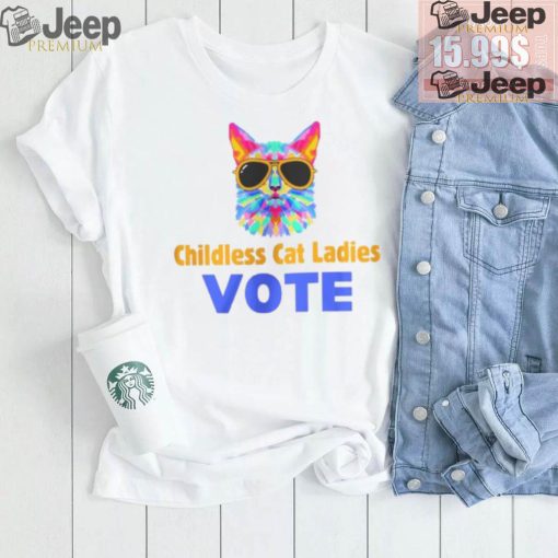 Childless Cat Lady Shirt Cat Lady Shirt Vote Blue Shirt Coconut Tree Harris 47 Shirt