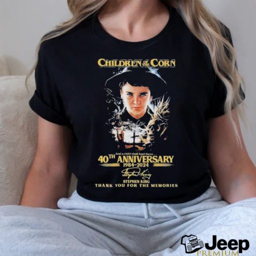 Children Of The Corn 40th Anniversary 1984 2024 signature Stephen King Thank You For The Memories T Shirt