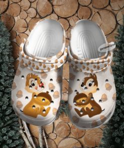 Chip And Dale Hazelnut Pattern Disney Graphic Cartoon Crocs Shoes