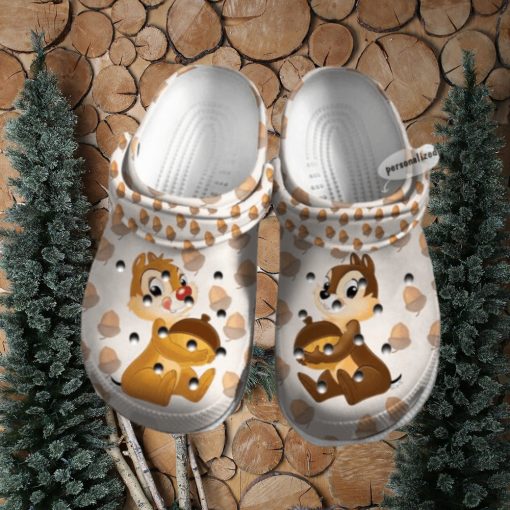 Chip And Dale Hazelnut Pattern Disney Graphic Cartoon Crocs Shoes