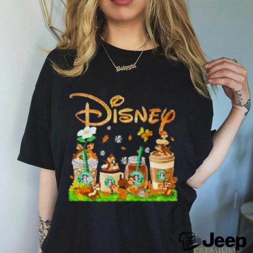 Chip And Date Starbuck Coffee Disney Shirt