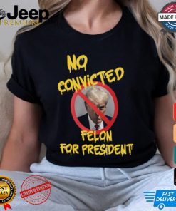 Chris Mowrey Wearing No Convicted Felon For President Shirt