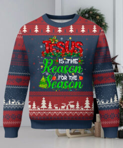 Christian Ugly Christmas Sweater Jesus Is The Reason For The Season