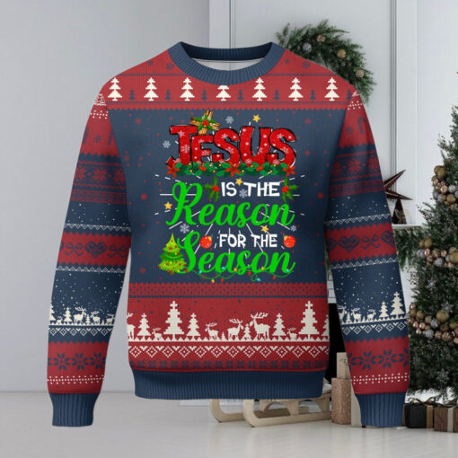 Christian Ugly Christmas Sweater Jesus Is The Reason For The Season