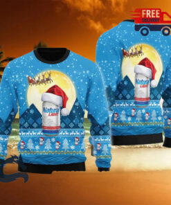 Christmas 2024 Santa Claus Sleigh Natural Light Ugly Sweater