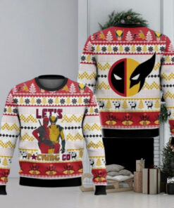 Christmas Deadpool Wolverine Ugly Sweater, Deadpool And Wolverine Friends Christmas Sweater