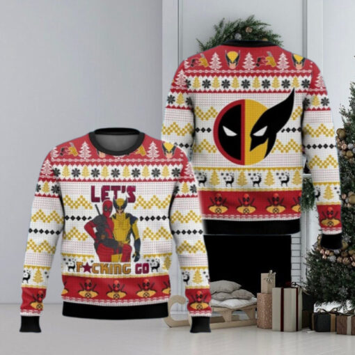 Christmas Deadpool Wolverine Ugly Sweater, Deadpool And Wolverine Friends Christmas Sweater