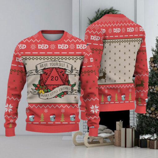 Christmas Dnd Ugly Sweater, Dungeons And Dragons Sweater