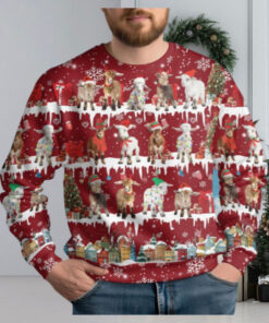 Christmas Goat Ugly Sweater, Goat Holiday Sweater