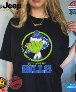 Christmas Grinch X Buffalo Bills I Hate People But I Love My Bills Shirt