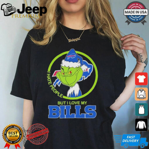 Christmas Grinch X Buffalo Bills I Hate People But I Love My Bills Shirt