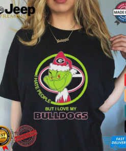 Christmas Grinch X Georgia Bulldogs I Hate People But I Love My Bulldogs Shirt