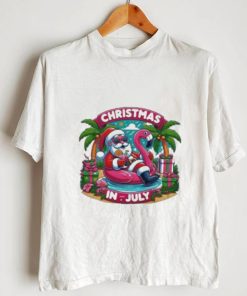 Christmas In July Santa Claus On The Beach Shirt