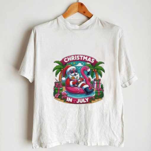 Christmas In July Santa Claus On The Beach Shirt