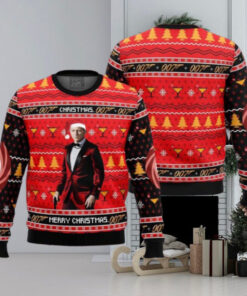 Christmas Merry Christmas 007 James Bond 2024 Ugly Christmas Sweater Gift For Holiday