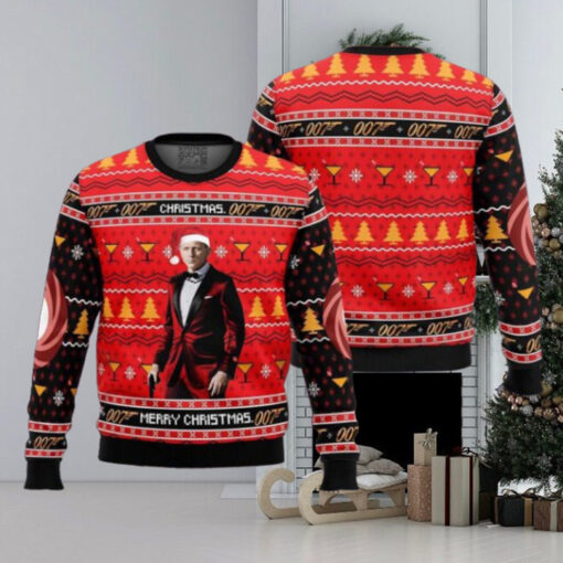 Christmas Merry Christmas 007 James Bond 2024 Ugly Christmas Sweater Gift For Holiday