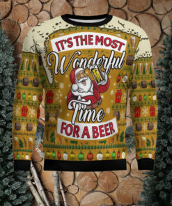 Christmas Most Wonderful Time For Beer Ugly Christmas Sweater