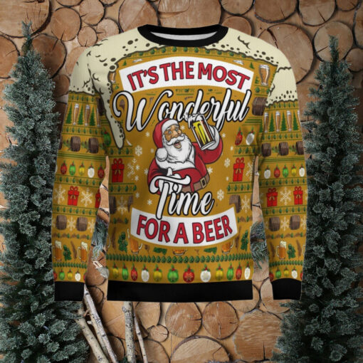 Christmas Most Wonderful Time For Beer Ugly Christmas Sweater